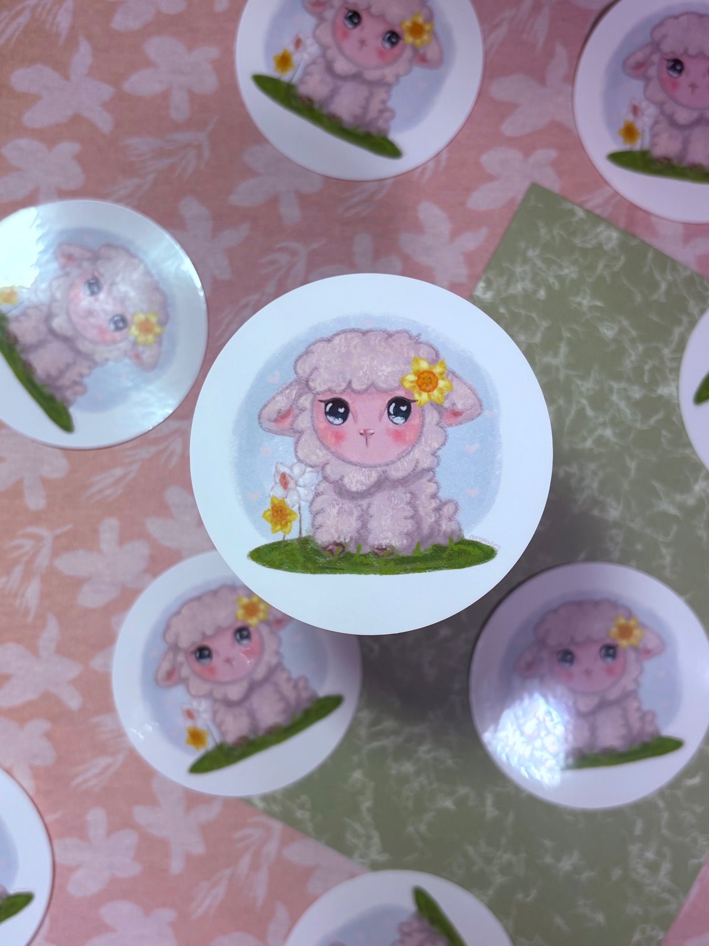daffodil lamb sticker