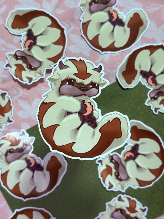 baby sky bison with momo sticker