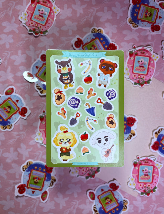 ACNH starter pack sticker sheet