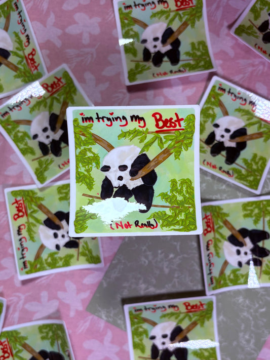 silly panda sticker
